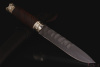 Нож "Сапер" D2 (камень). Рукоять мельхиор, ясень стабилизированный (черный).